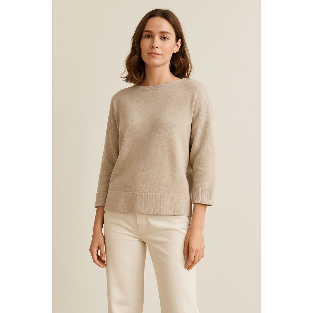 VETTA Beige 100% Organic Cotton Cardigan Sweater Top   Women's Size XS